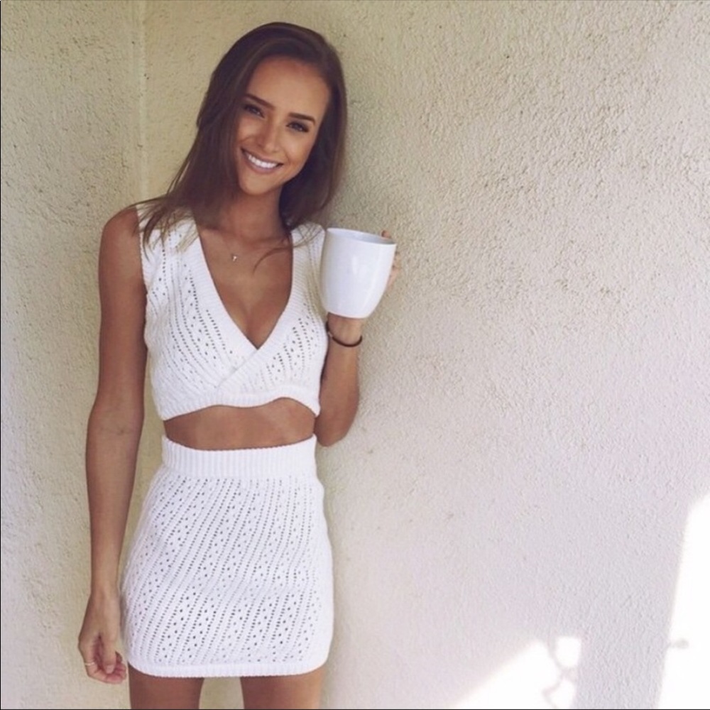 Sabo Skirt 🌸 Knit Two Piece Top & Skirt Set